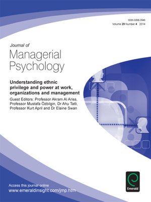 cover image of Journal of Managerial Psychology, Volume 29, Issue 4
